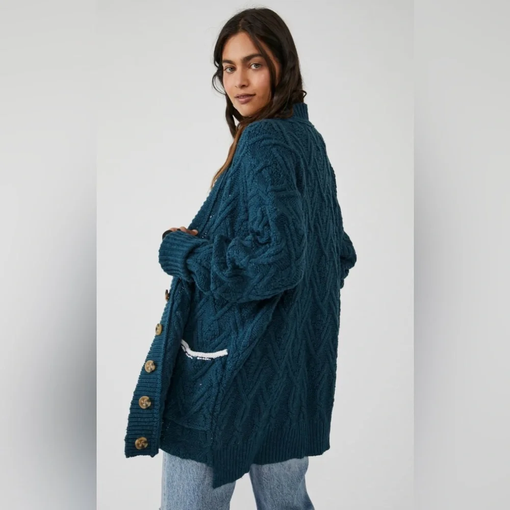 Free People Montana Cable Cardigan